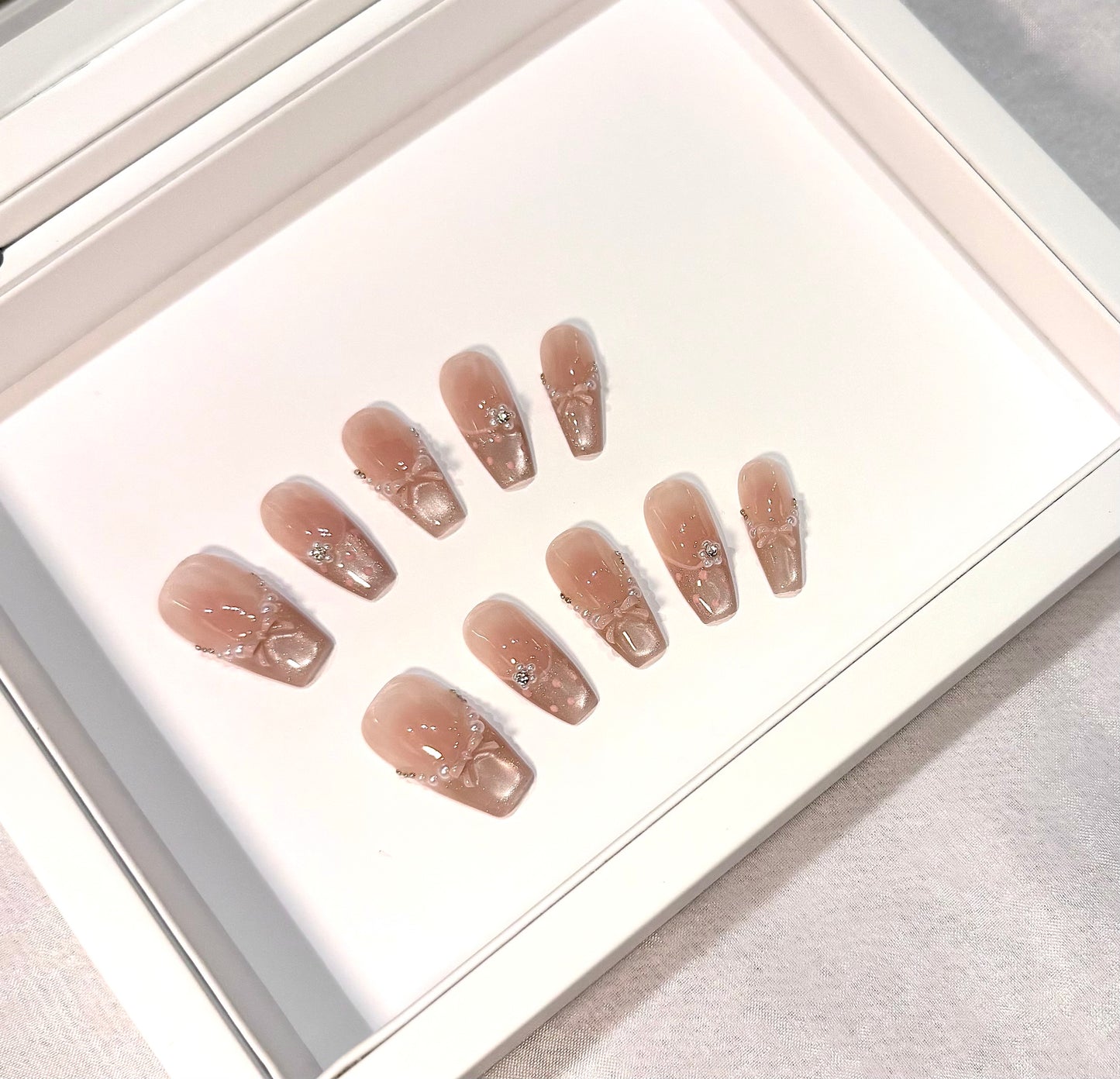 🤍珍珠貓眼法式