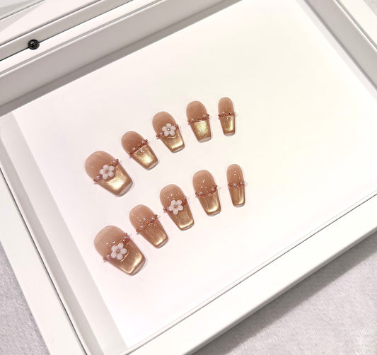 ✨香檳金貓眼法式