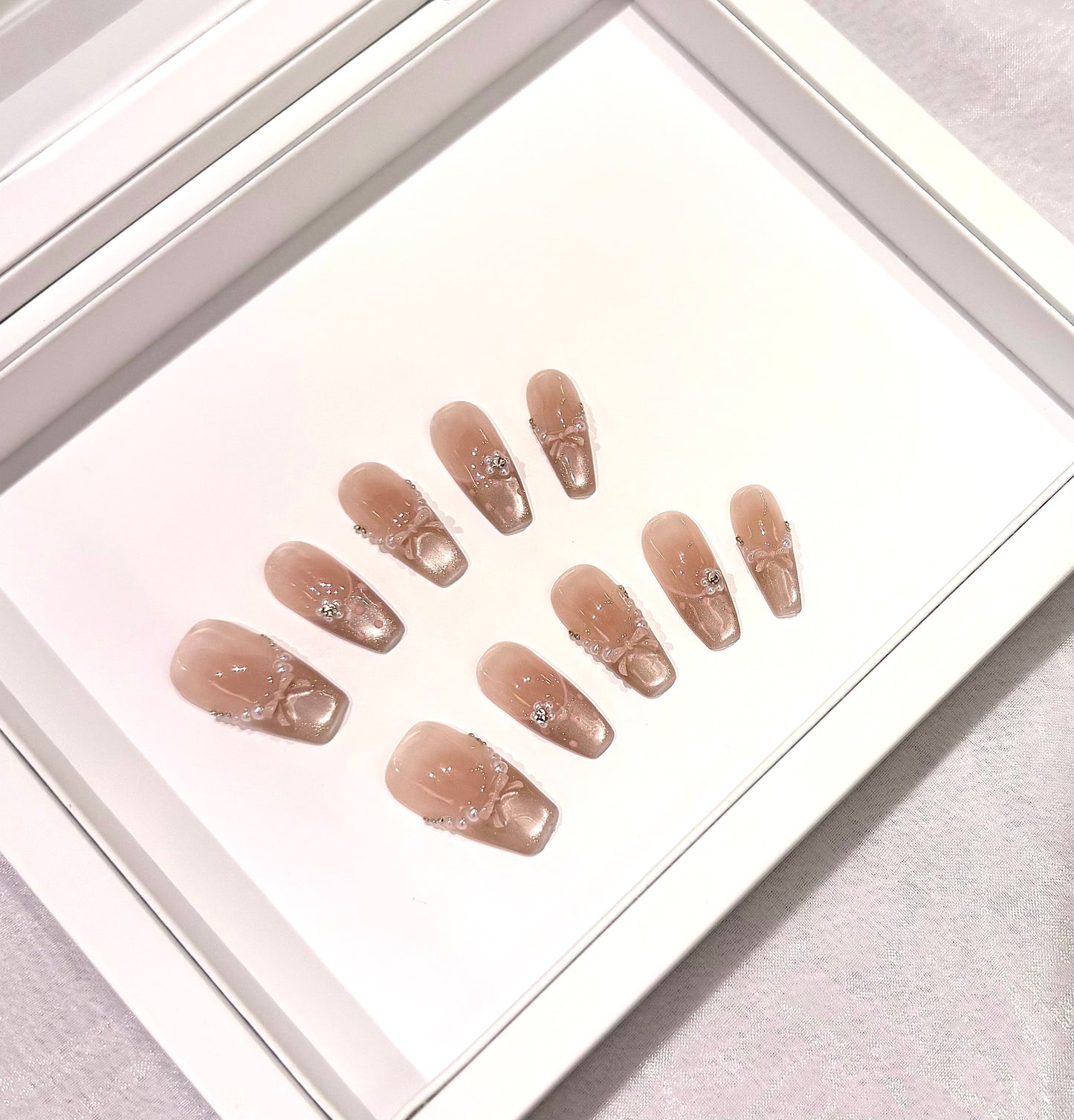 🤍珍珠貓眼法式