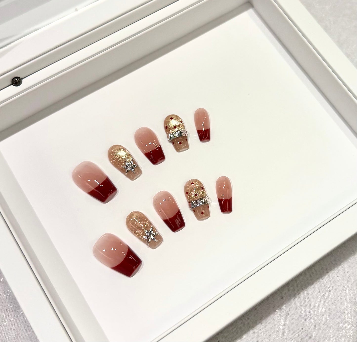 ❤️簡約酒紅法式