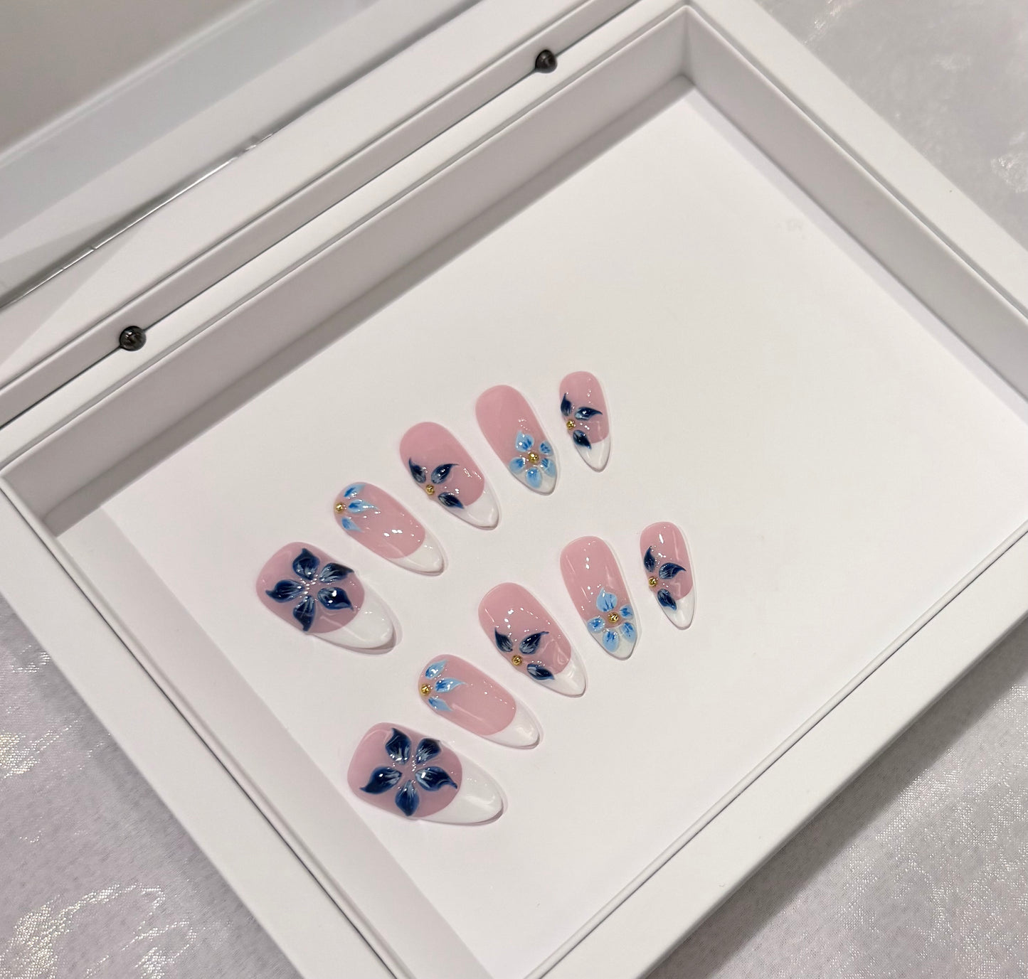 🩵立體雕花短法式