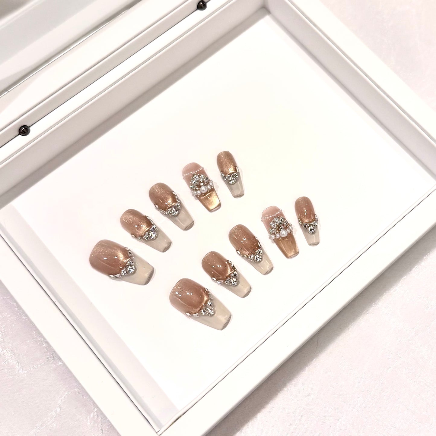 🤍閃鑽貓眼法式