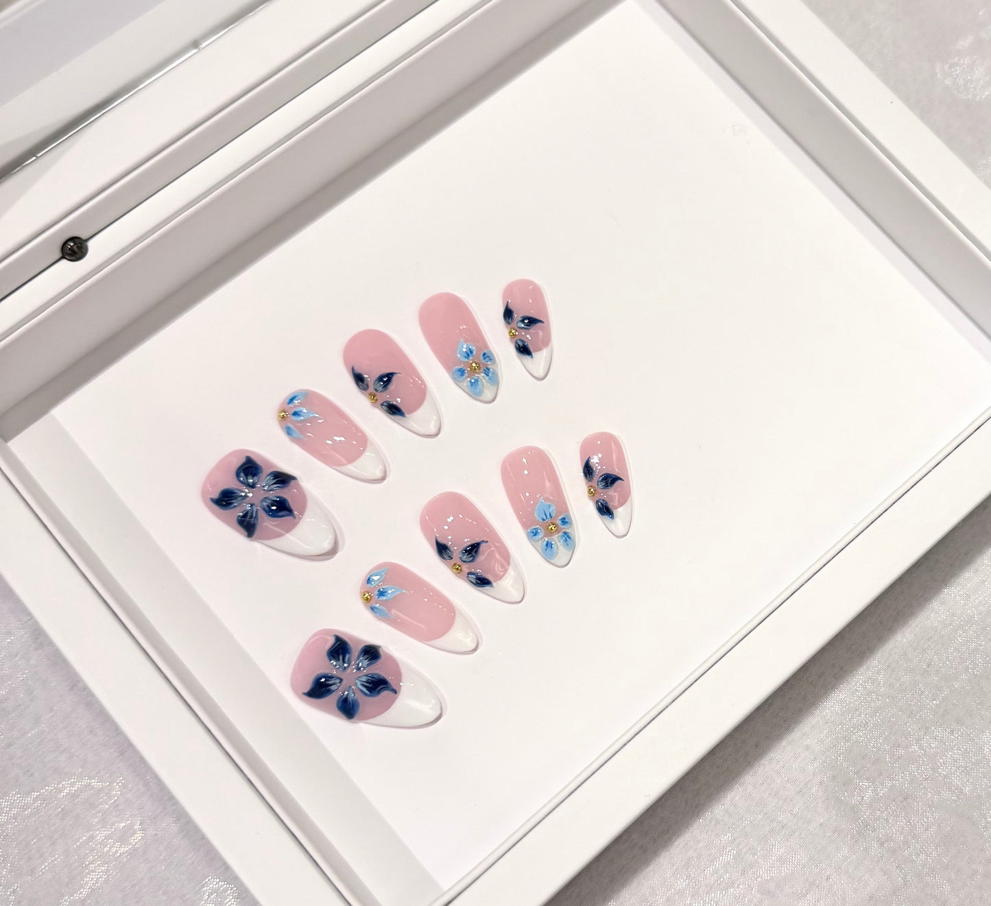 🩵立體雕花短法式