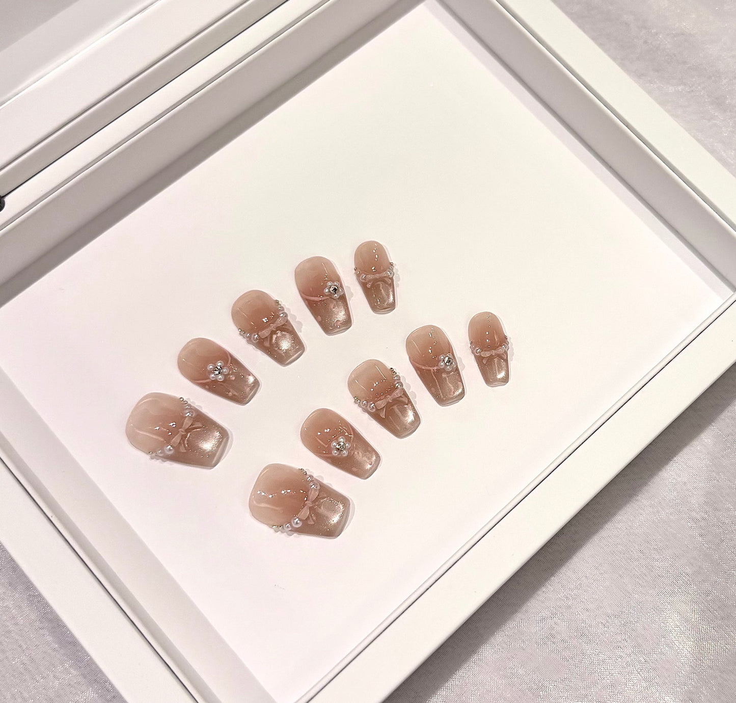 🤍珍珠貓眼法式