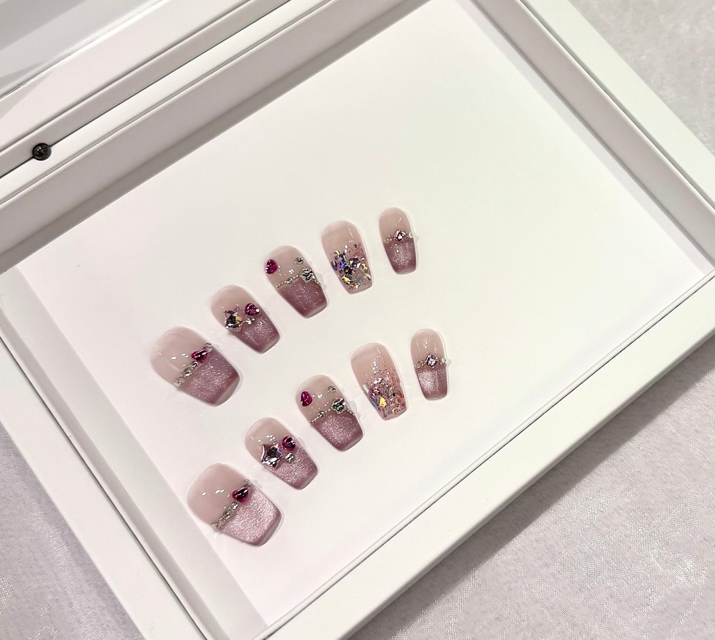 法式粉紅心心鑽💕