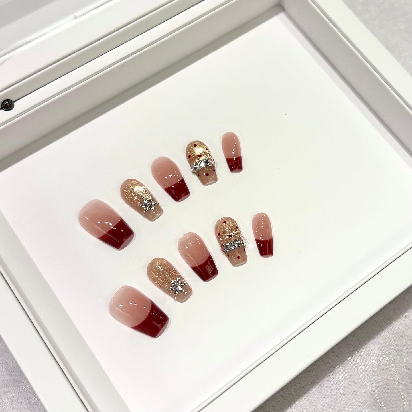 ❤️簡約酒紅法式