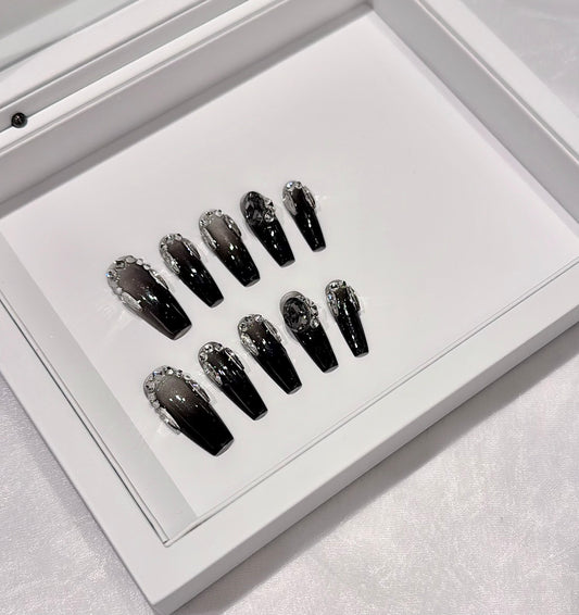 🖤黑色漸變滿鑽✨