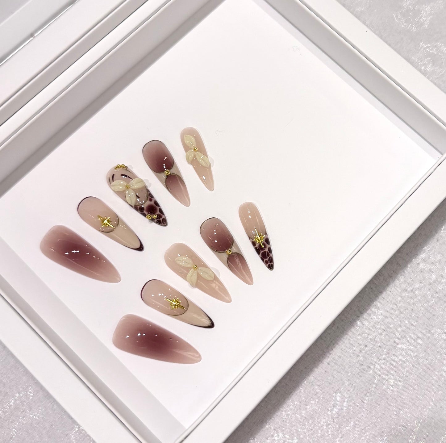 漸變裸色雕花🤎