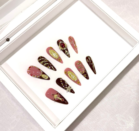 👑酒紅歐美異域風